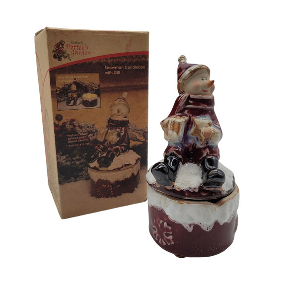 Kirklands‎ Potters Garden Snowman Candlebox - Picture 13 of 14